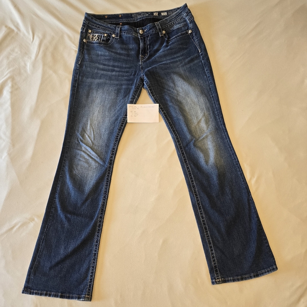 Miss Me Blue Flare Wide Leg Jeans